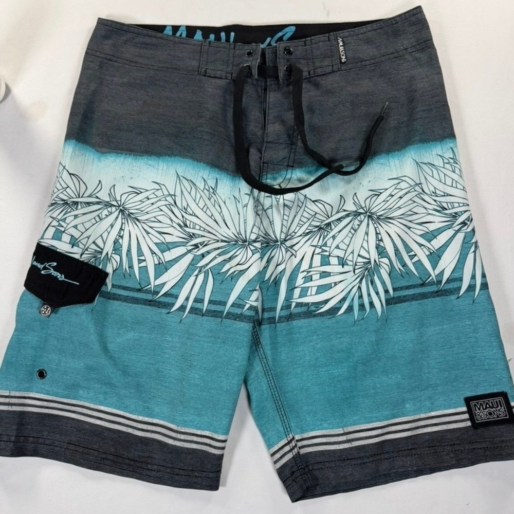 Mens Board Shorts Bundle Lot 2 Size 32 34 Merona Maui Sons Surf Swim Beach